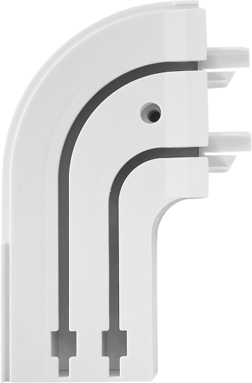 Соединитель внешний поворотный двухрядный Inspire круг пластик цвет белый 2 шт