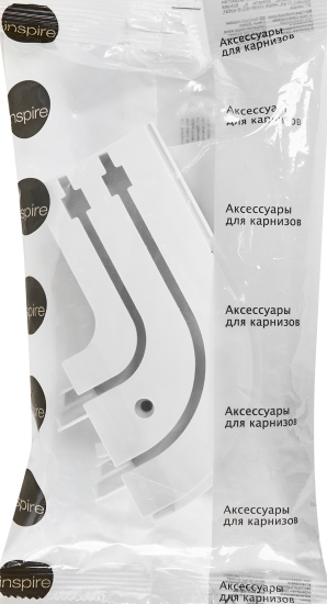 Соединитель внешний поворотный двухрядный Inspire круг пластик цвет белый 2 шт