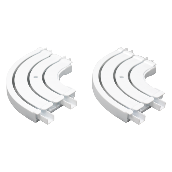 Соединитель внутренний поворотный трехрядный Inspire пластик цвет белый матовый 2 шт.