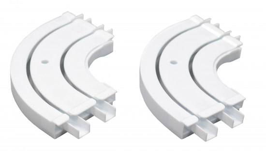 Соединитель внутренний поворотный двухрядный Inspire пластик цвет белый матовый 2 шт.