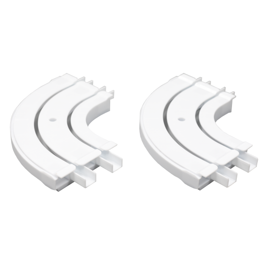 Соединитель внешний поворотный двухрядный Inspire пластик цвет белый 2 шт