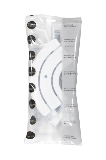 Соединитель внешний поворотный двухрядный Inspire пластик цвет белый 2 шт