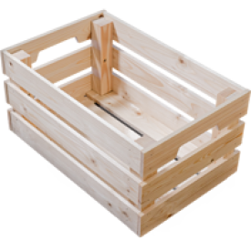 Ящик для хранения 46x30x24 см 27 л дерево цвет натуральное дерево
