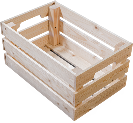 Ящик для хранения 46x30x24 см 27 л дерево цвет натуральное дерево