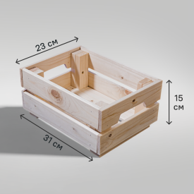 Ящик для хранения 31x23x15 см 6.5 л дерево цвет натуральное дерево