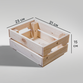 Ящик для хранения 31x23x15 см 6.5 л дерево цвет натуральное дерево