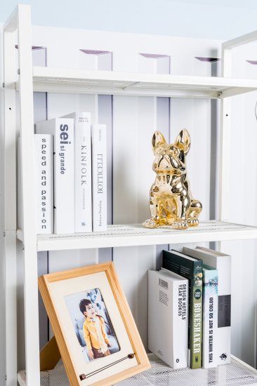 Декоративная собака Бульдог керамика золото 23x18x12 см