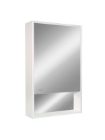 Шкаф зеркальный подвесной Line с LED-подсветкой 50x80 см цвет белый