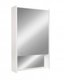 Шкаф зеркальный подвесной Line с LED-подсветкой 50x80 см цвет белый