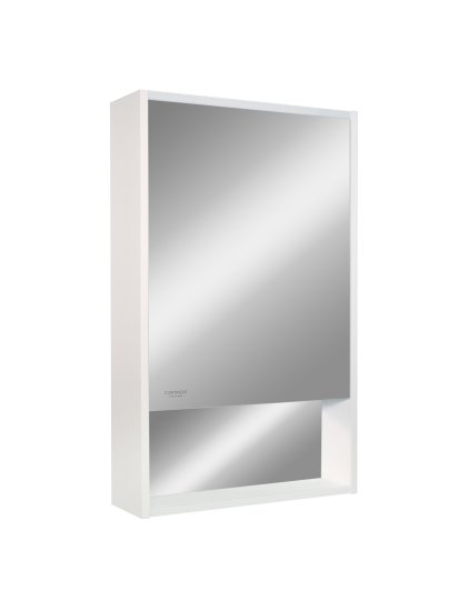 Шкаф зеркальный подвесной Line с LED-подсветкой 50x80 см цвет белый