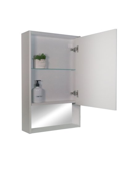 Шкаф зеркальный подвесной Line с LED-подсветкой 50x80 см цвет белый