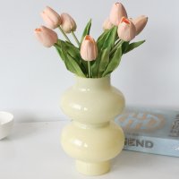 Ваза Nicole стекло бежевая 20 см