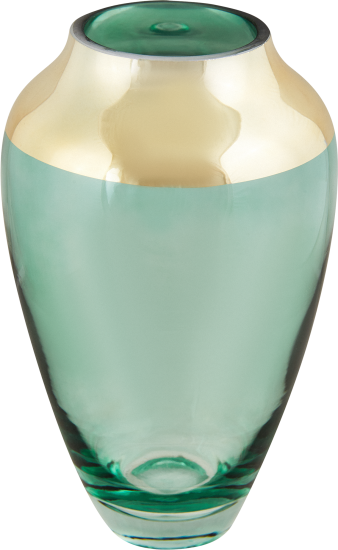 Ваза Rose стекло прозрачно-зеленая 19.5 см