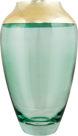 Ваза Rose стекло прозрачно-зеленая 19.5 см