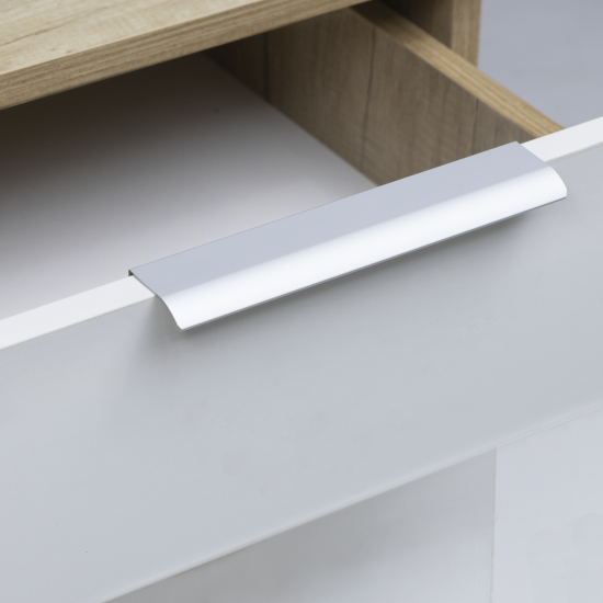 Мебельная ручка-профиль Мура матовый хром 98 мм