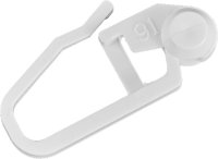 Крючок для шины 3 см цвет белый 50 шт.