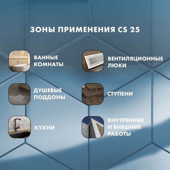 Герметик силиконовый затирка Церезит CS 25 № 04 серебристо-серый 280 мл