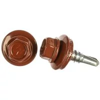 Кровельный саморез крепежная техника 5,5/19 RAL3009 красная окись (300 шт.)