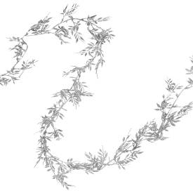 Новогоднее украшение Изделие декоративное Гирлянда 10x175 см цвет серый
