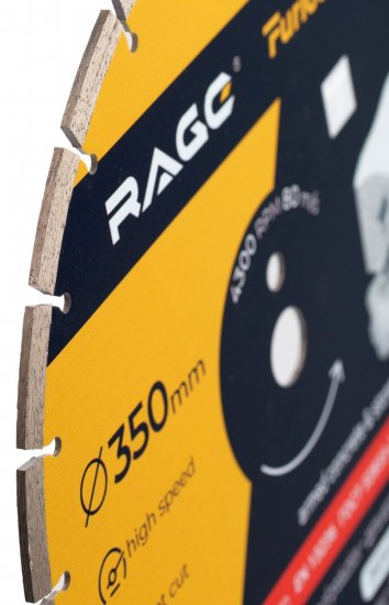 Диск алмазный по бетону и кирпичу Rage Furious 600350 сегментный 350x25.4x3.4 мм