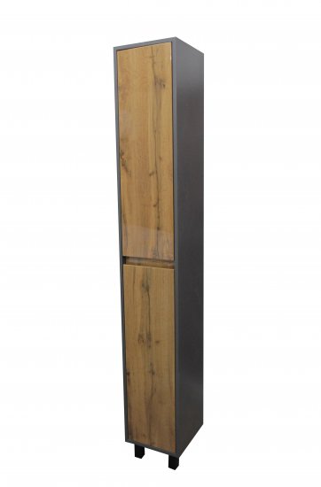 Пенал для ванной Wood PW30 напольный 200x30 см цвет дуб вотан