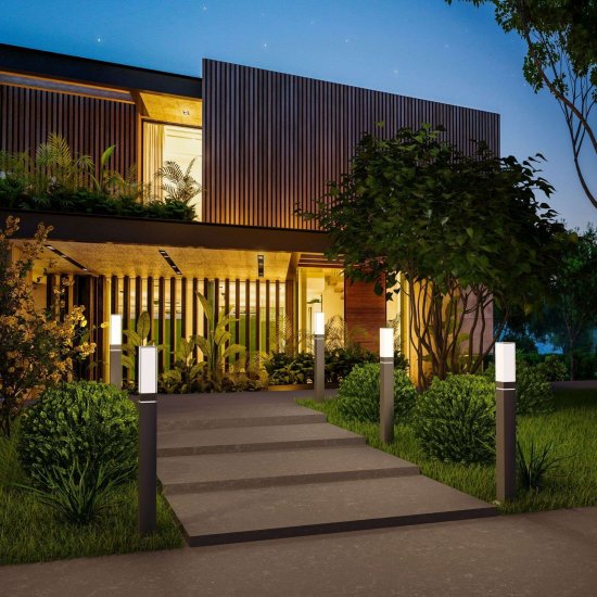 Светильник светодиодный садово-парковый Elektrostandard Techno серый 603 мм 4000К 5 Вт IP54 (a052861)