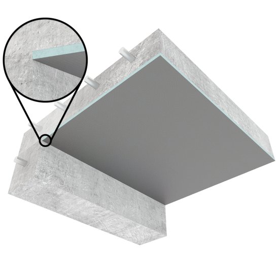 Плита теплоизоляционная Teplofom+ 10х600х1250 мм с односторонним полимерцементным слоем