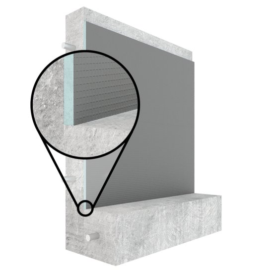 Плита теплоизоляционная Teplofom+ 10х600х1250 мм с односторонним полимерцементным слоем
