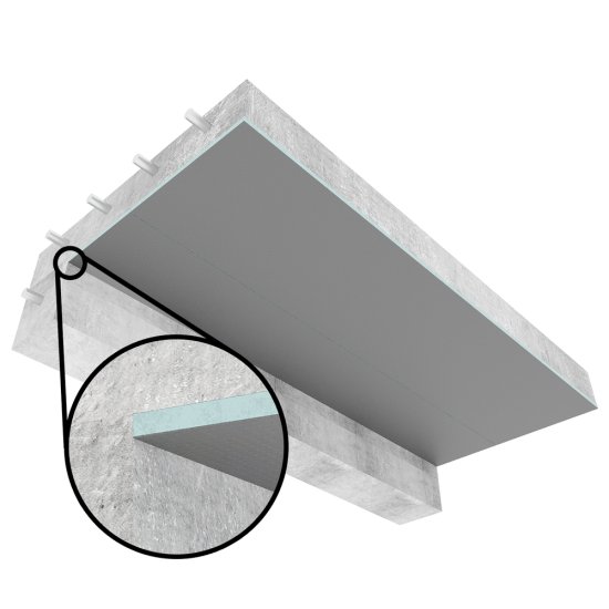 Плита теплоизоляционная Teplofom+ 10х600х2500 мм с односторонним полимерцементным слоем