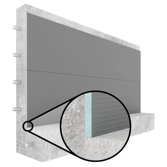 Плита теплоизоляционная Teplofom+ 10х600х2500 мм с односторонним полимерцементным слоем