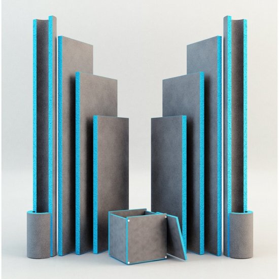 Плита теплоизоляционная Teplofom+ 20х600х2500 мм с односторонним полимерцементным слоем