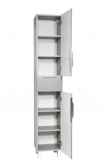 Пенал для ванной Милан напольный 180x35 см цвет серый