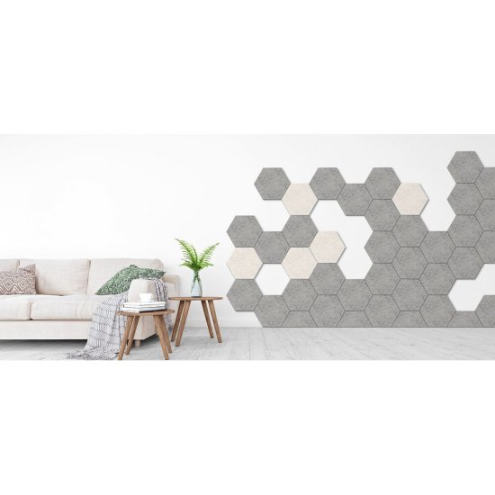 Панель акустическая 250х290х14 мм ТехноСонус Soundec гексагон серая 0,275 кв.м (5 шт.)