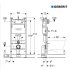 Инсталляция Geberit Delta Duofix для подвесного унитаза с кнопкой хром (458.163.21.1)