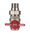 Кран шаровой латунный Valtec Base 1/2 ВР(г) х 1/2 НР(ш) бабочка с полусгоном угловой (VT.228.N.04)