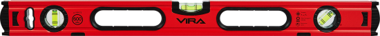 Уровень пузырьковый строительный Vira 100172 магнитный 3 глазка 600 мм