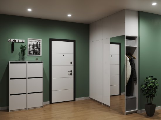 Дверь для шкафа Лион 39.6x63.6x1.6 см ЛДСП цвет белый лак