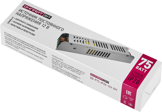 Блок питания Онлайт 90386 OD-P75-IP20-12V 12 В 75 Вт IP20