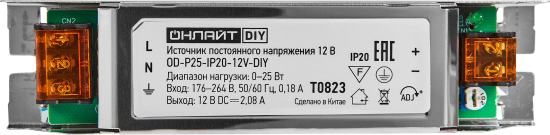 Блок питания Онлайт 90383 OD-P25-IP20-12V 12 В 25 Вт IP20