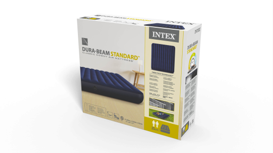 Надувной матрас INTEX 64755 King серии Dura-Beam 203x183x25 синий