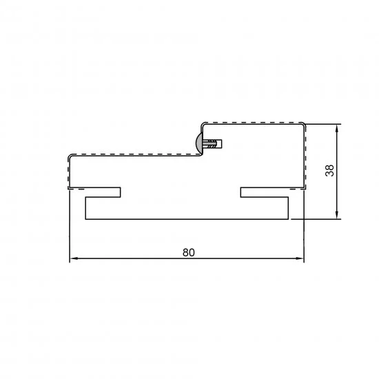 Комплект дверной коробки Канзас телескопический 2070x80x38 мм ПВХ цвет дуб европейский серый (2.5шт.)