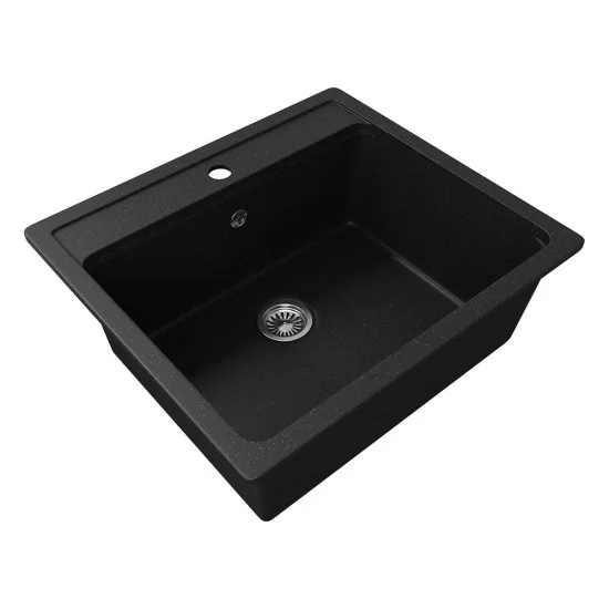 Кухонная мойка Teymi Helmi 57x50, черная матовая T120107
