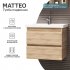 Тумба для ванной Vigo Matteo подвесная дуб сонома под раковину Фостер 70 см