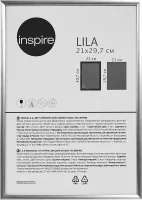 Рамка Inspire Lila 21x29.7 см пластик цвет серебро