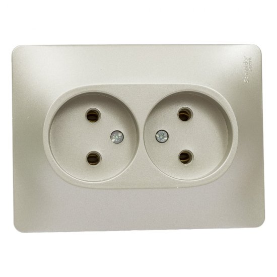 Двухместная розетка Systeme Electric GLOSSA