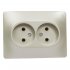 Двухместная розетка Systeme Electric GLOSSA
