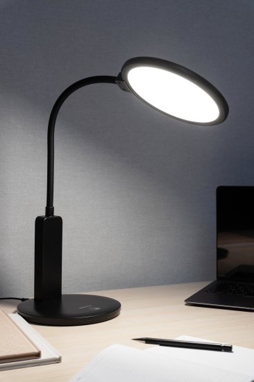 Настольная лампа светодиодная Фотон нейтральный белый свет цвет черный