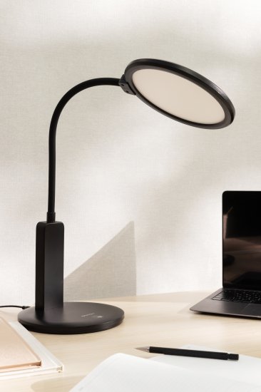 Настольная лампа светодиодная Фотон нейтральный белый свет цвет черный