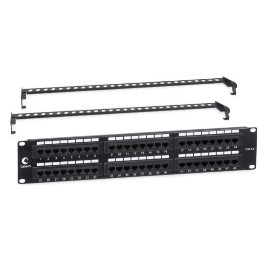 Патч-панель Cabeus PL-48-Cat.6a-Dual