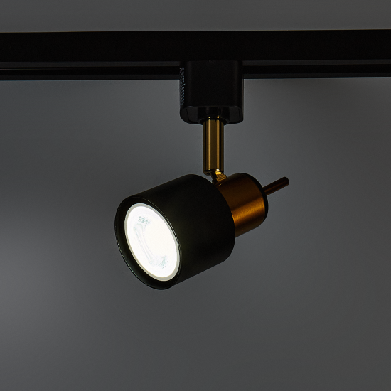 Трековый светильник Arte Lamp Almach со сменной лампой GU10 50 Вт 2 м² цвет черный